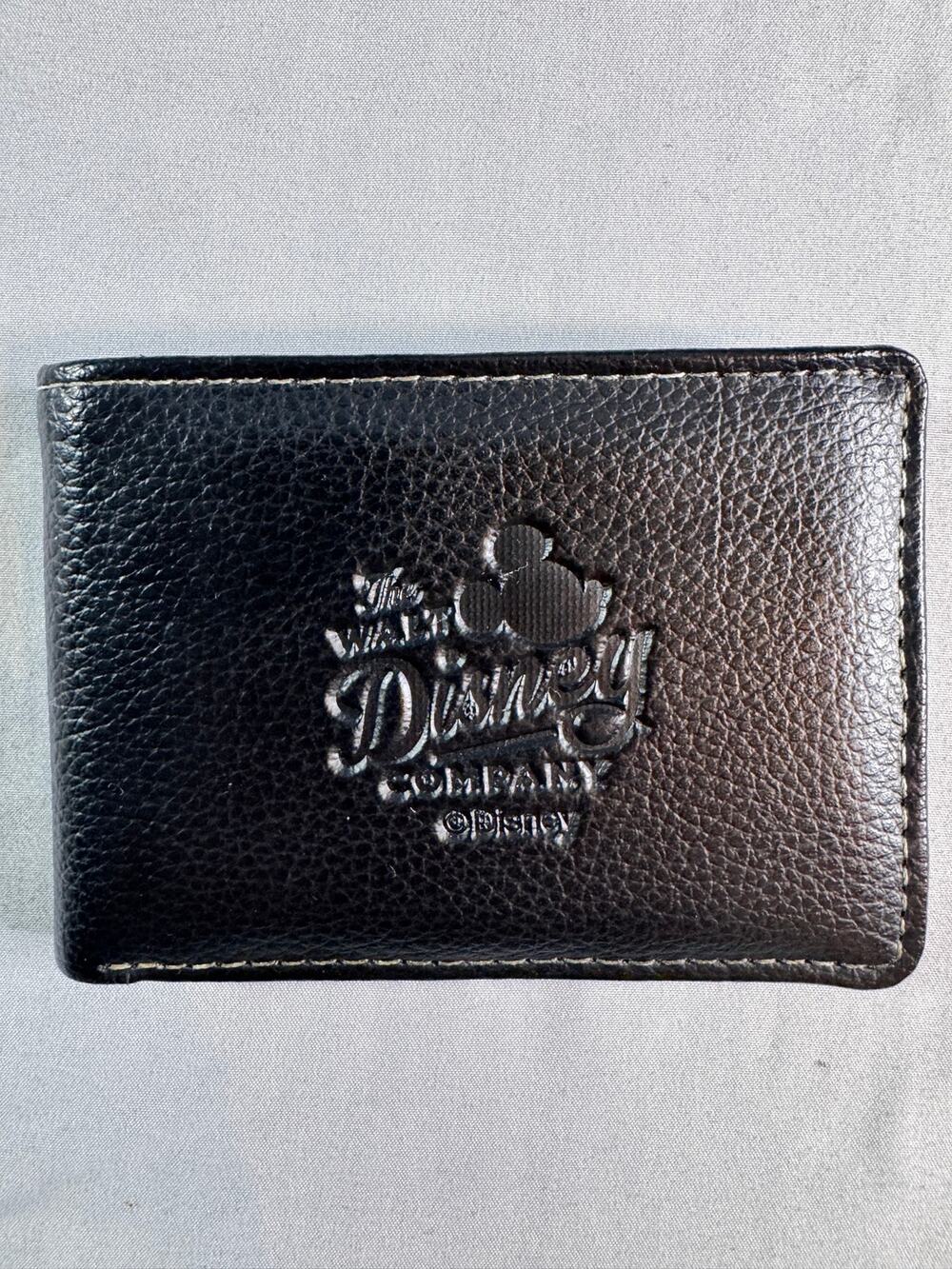 Disney Mickey Mouse Bifold Wallet Black PVC ID Window Card Holder